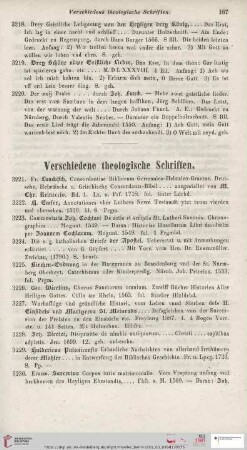 Verschiedene theologische Schriften (Nr. 3221 - 3290)