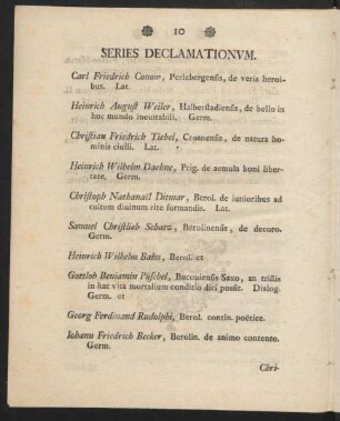 Series Declamationum.