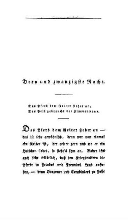 Drey und zwanzigste Nacht