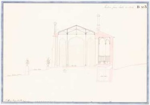 Gewächshaus Homburg Projekt B (gotisch): Schnitt