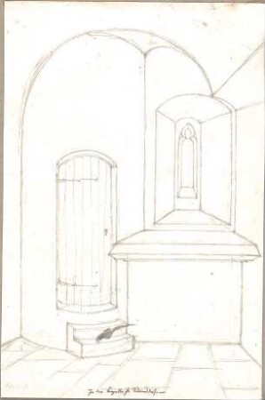 Hoffstadt, Friedrich; Kassette 1: Mappe 2, Kirchen (973-989) - zur Kapelle (Perspektive)