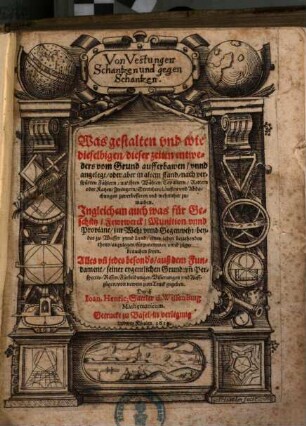 Von Vestungen, Schantzen und gegen Schantzen