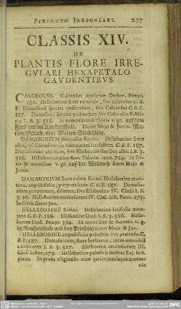 Classis XIV. De Plantis Flore Irregulari Hexapetalo Gaudentibus