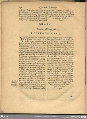 Ad Eundem. Excusatio absentiae suae. Epistola CXXIX.