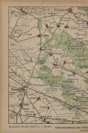 Karte: Uebersichtskarte der Umgebung von Berlin: Nordwesten