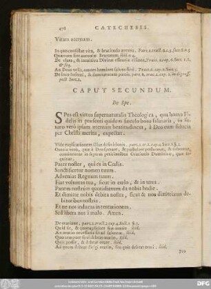 Caput Secundum. De Spe.