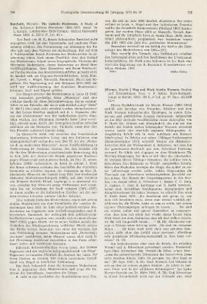 770-771 [Rezension] Werner,Martin, Weg und Werk Martin Werners