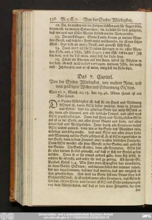 Das 7. Capitel. Von der Seelen Würdigkeit, von wahrer Reue, und vom gnädigen Willen und Erbarmung Gottes.