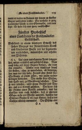 Fünftes Probestück eines Candidaten der Froschmäusler-Gesellschaft.