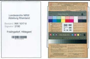 Entnazifizierung Hildegard Frielingsdorf , geb. 08.03.1920 (Kontoristin)