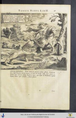 Textkupfer: Semiramis auf Jagd.