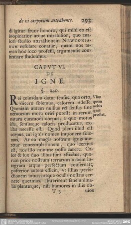 Caput VI. De Igne