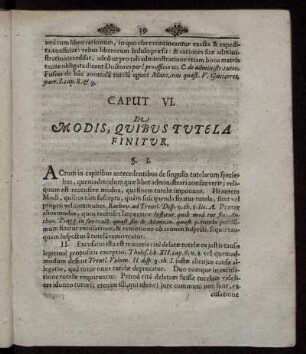 Caput VI. De Modis, Quibus Tutela Finitur