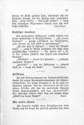 Russischer Komfort.