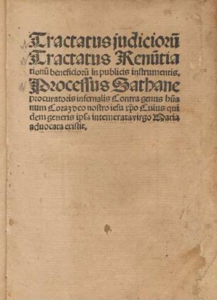 Tractatus Judiciorum Bartholi legum doctoris [u.a.]