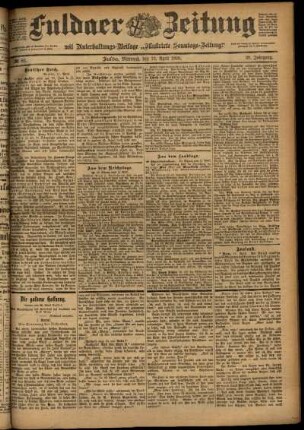 Ausgabe vom Mittwoch, den 12. April 1899.