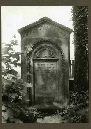 alter Friedhof, Grabstein von Franz D. Spaeth Vater und Carl Ph. Spaeth Sohn, 1838