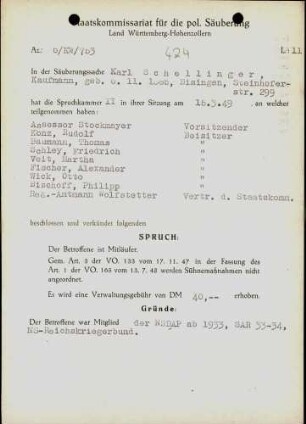 Schellinger, Karl
