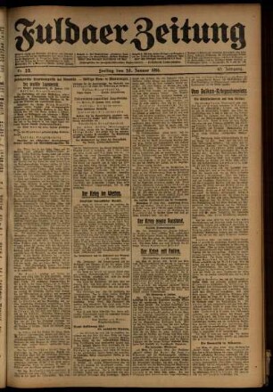 Ausgabe vom Freitag, den 28. Januar 1916.