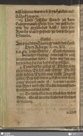 [Am vierdten Sontage nach der Heiligen Drey Könige]
