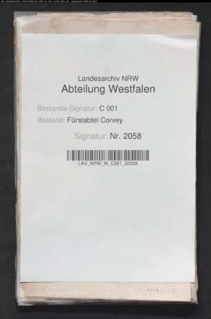 Bericht über die corveyischen Lehen der von Canstein