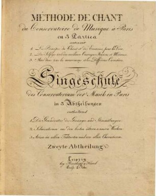 Méthode de chant du Conservatoire de Musique à Paris : en 3 parties ..., 2. Solmisationen aus den besten ältern u. neuern Werken