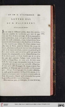 (Lettre CLI - CLX)