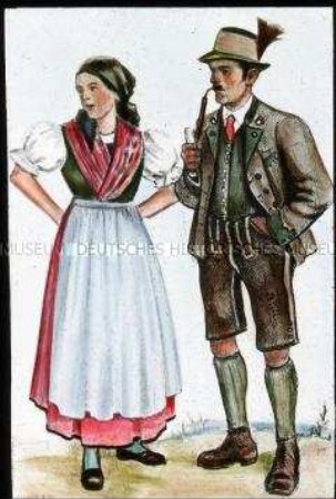 Paar in bayerischer Tracht
