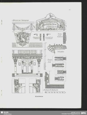 Einzelheiten, Bauschmuck, Schule der Gemeinde Neu-Eibau, Oberlausitz