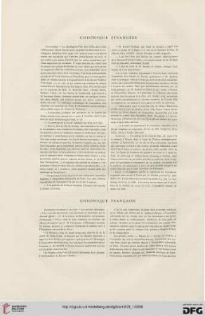 Chronique étrangère