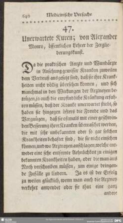 47. Unerwartete Kuren