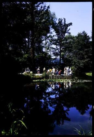 Insel Mainau: Seerosenteich mit Publikum