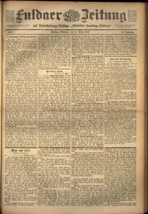 Ausgabe vom Mittwoch, den 16. März 1898.