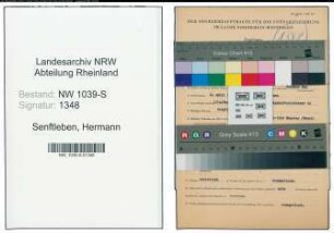 Entnazifizierung Hermann Senftleben , geb. 08.04.1890 (Naturwissenschaftler)