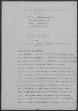 Mötzingen mit Baisingen: Pfarrbericht 1937