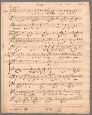 I puritani, Suoni la tromba, arrangiert, Singstimme, Gitarre. - BSB Mus.Schott.Ha 7282-2