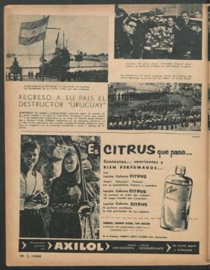 Regreso a su país el destructor "Uruguay"