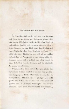 Die Gräflich-Stolbergische Bibliothek zu Wernigerode