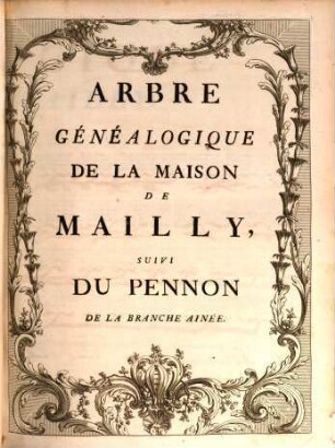 Extrait de la généalogie de la maison de Mailly