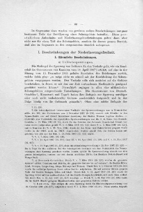I. Beschränkungen der Niederlassungsfreiheit