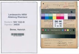 Entnazifizierung Heinrich Berwe , geb. 15.09.1921 (Bahnpolizist)