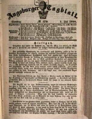 Augsburger Tagblatt. 1848,7/12 = Jg. 19