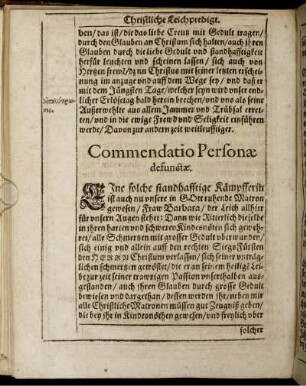 Commendatio Personae defunctae