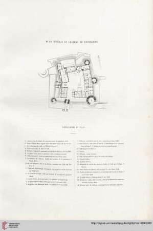 Plan général du chateau de Heidelberg