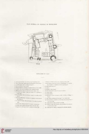 Plan général du chateau de Heidelberg