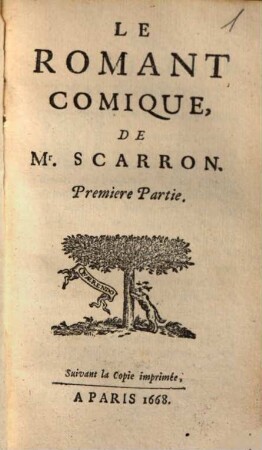 Le romant comique, 1. - 216 S. [i.e. 216 S.] : 1 Ill.