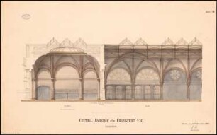 Hauptbahnhof, Frankfurt/Main: Schnitt durch die Vestibülhalle