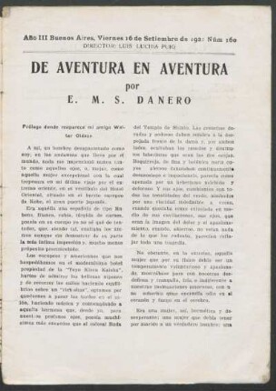 1921016000: De aventura en aventura