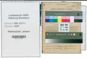 Entnazifizierung Johann Riethmacher , geb. 20.03.1894 (Arbeiter)