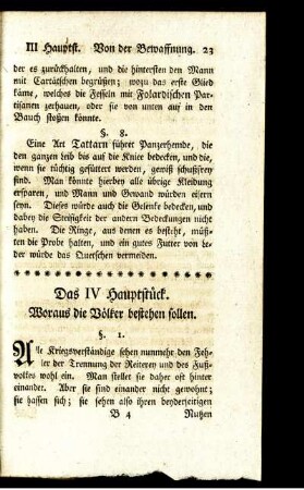 Das IV Hauptstück. Woraus die Völker bestehen sollen.